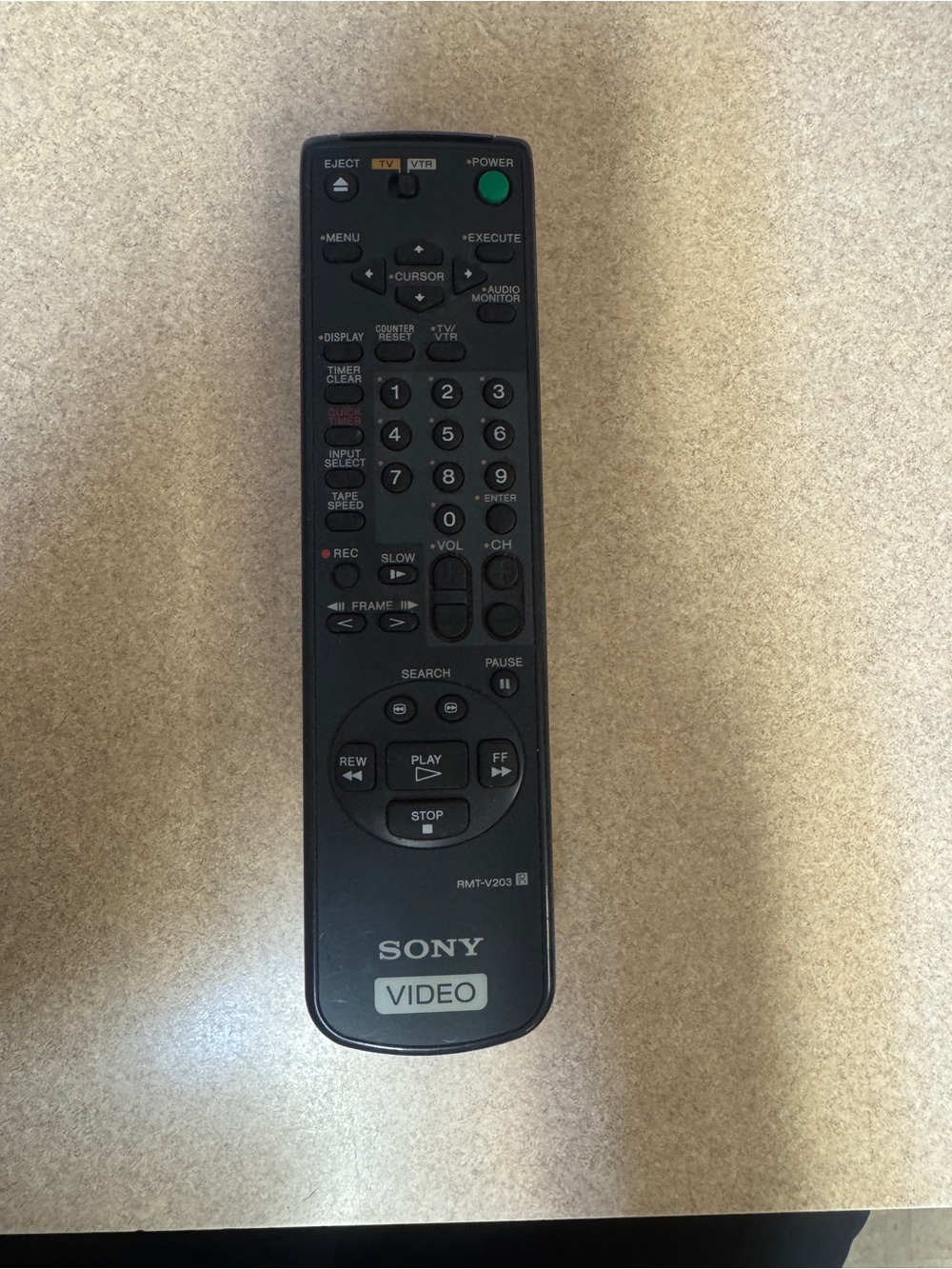 Sony RMT-V203 VCR remote control